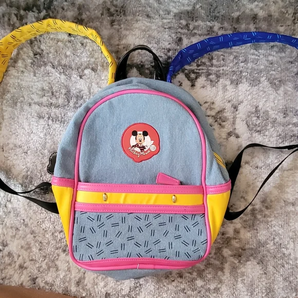 Disney | Bags | Disney Gray And Pink Backpack With Playful  display picture 1